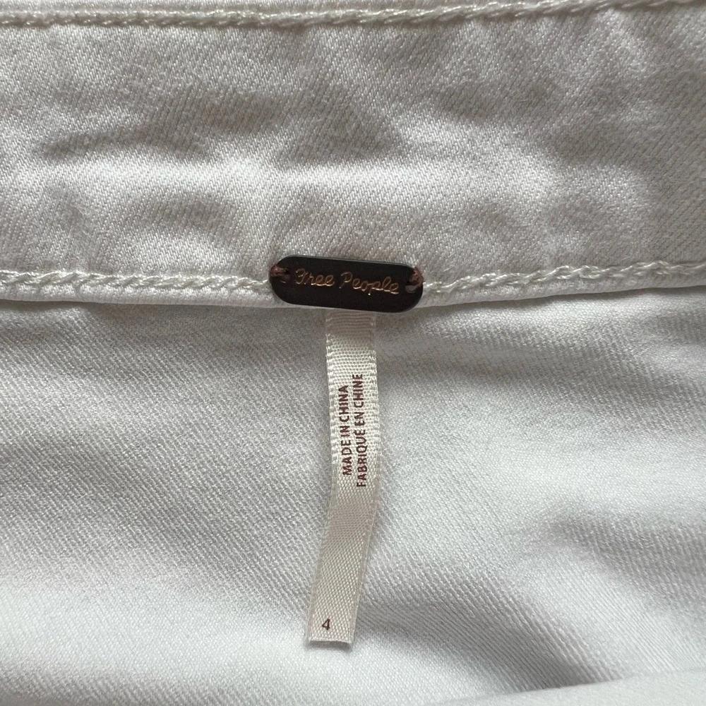 Free People White Little Daisies Mini Skirt